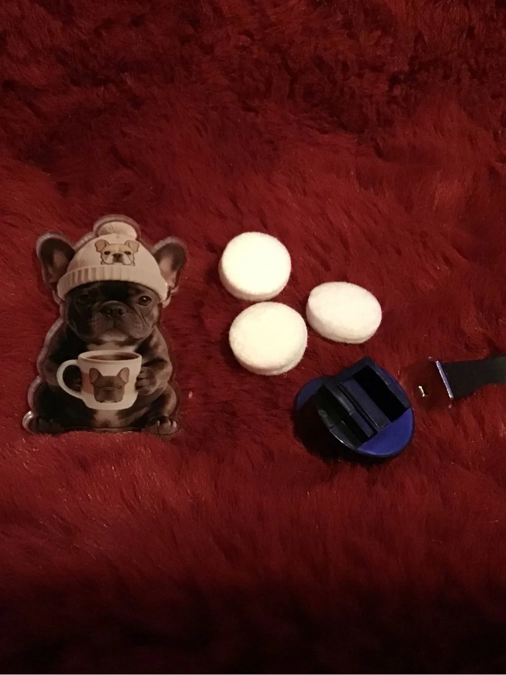 Really cute car vent air freshener with French bulldog